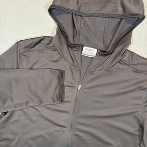 Asics Mens Full Zip Hoodie Athletic Activewear Black Large Running/Training